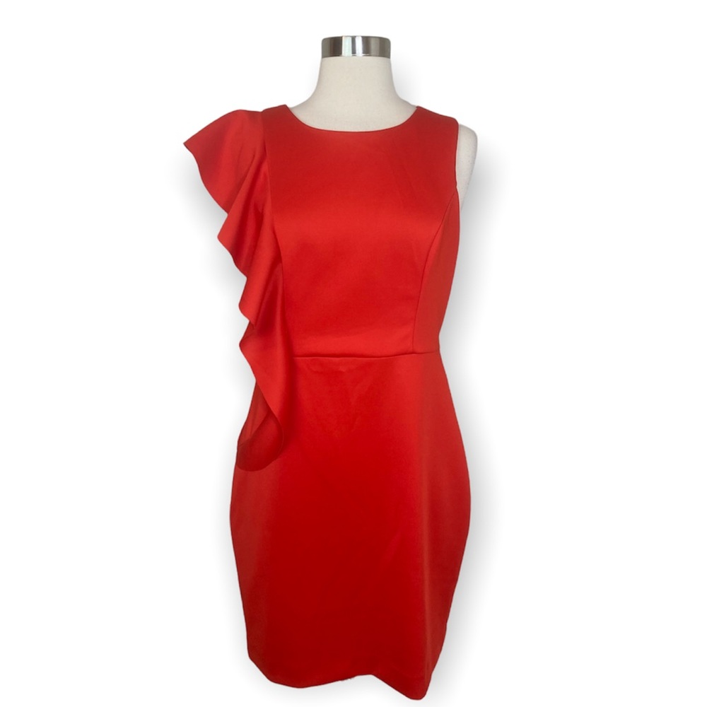 Gianni Bini Women’s Red Ruffle Onessa Mini Dress